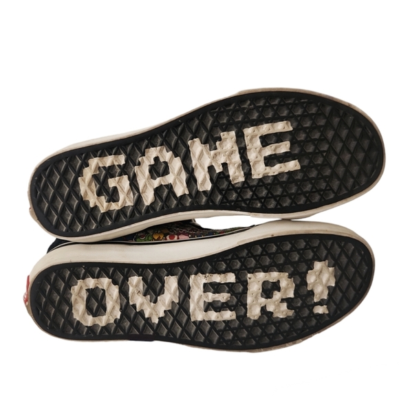 Vans Sk8 Hi Shoes Adult 8 Women 6 Men Nintendo Super Mario Bros GAME OVER Rare - Picture 3 of 14